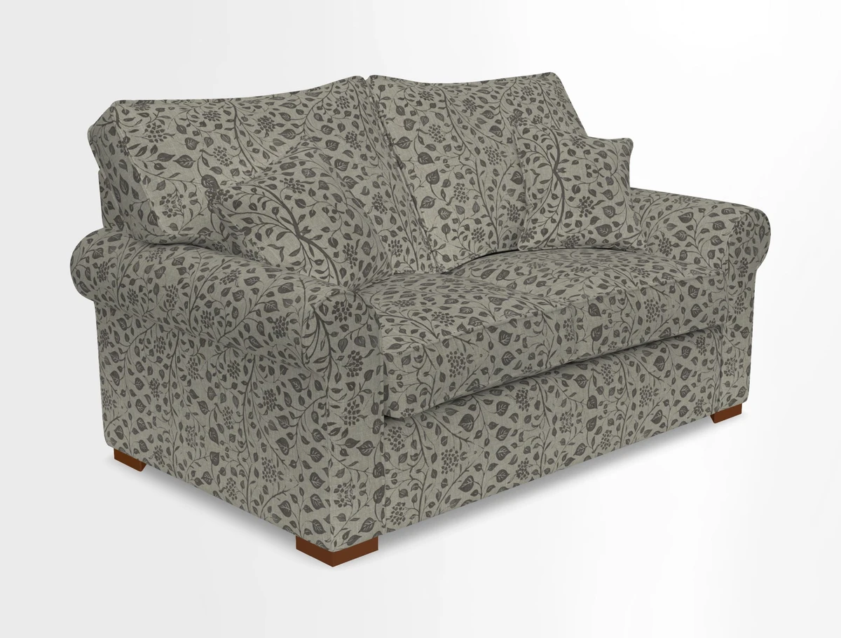 Upperton 3 Seater Loose Cover Sofa in Floral Linen Even So Verde - Fitted cover option available
