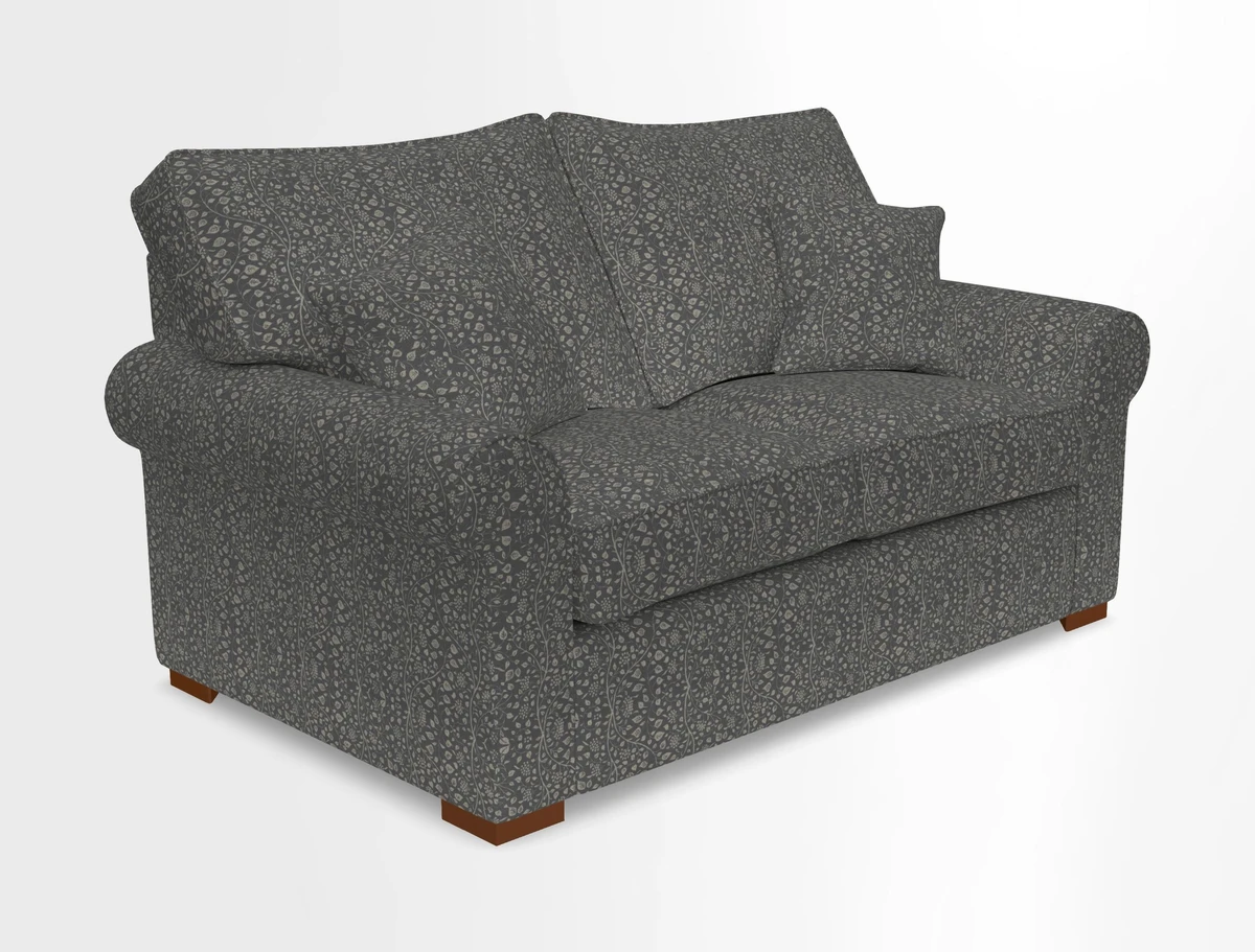 Upperton 3 Seater Loose Cover Sofa in Floral Linen Even So Verde - Fitted cover option available