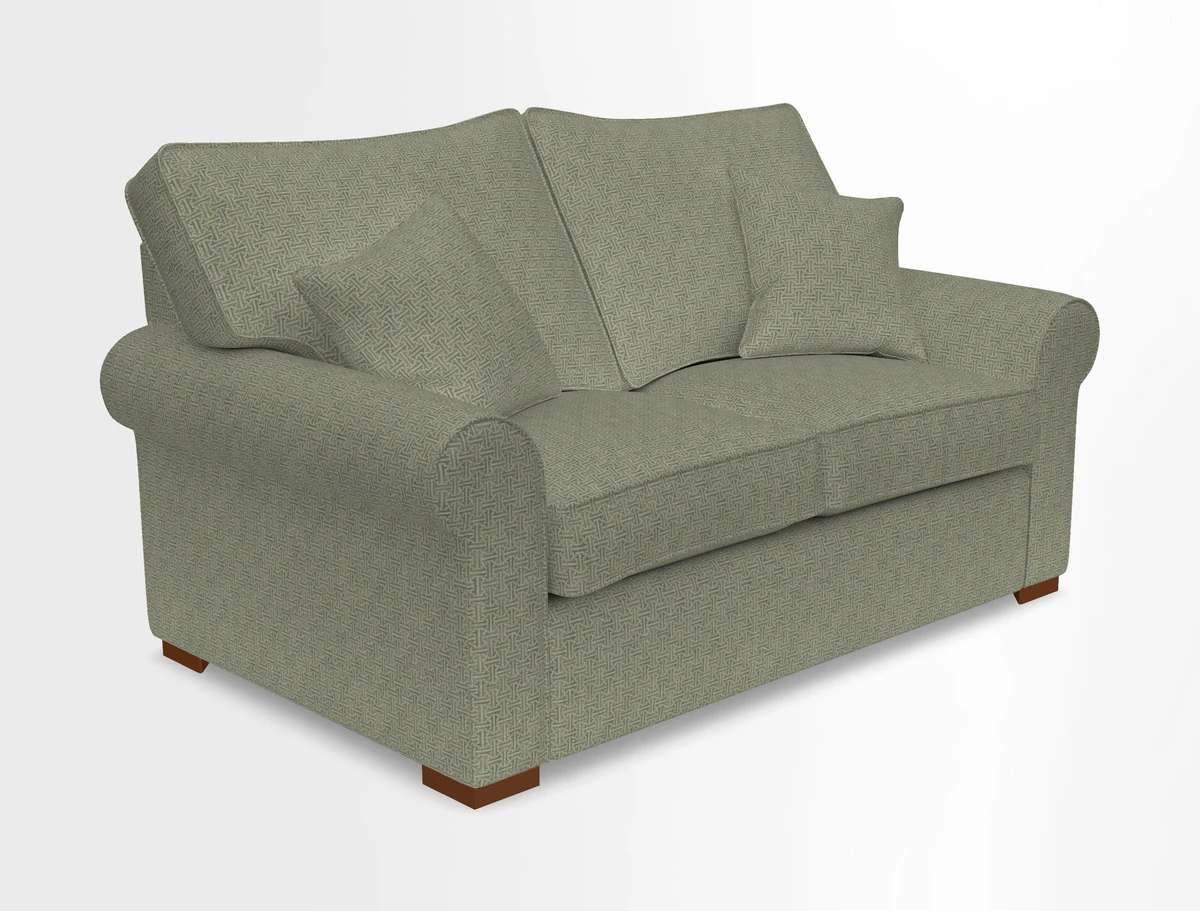 Upperton 3 Seater Loose Cover Sofa in Floral Linen Even So Verde - Fitted cover option available
