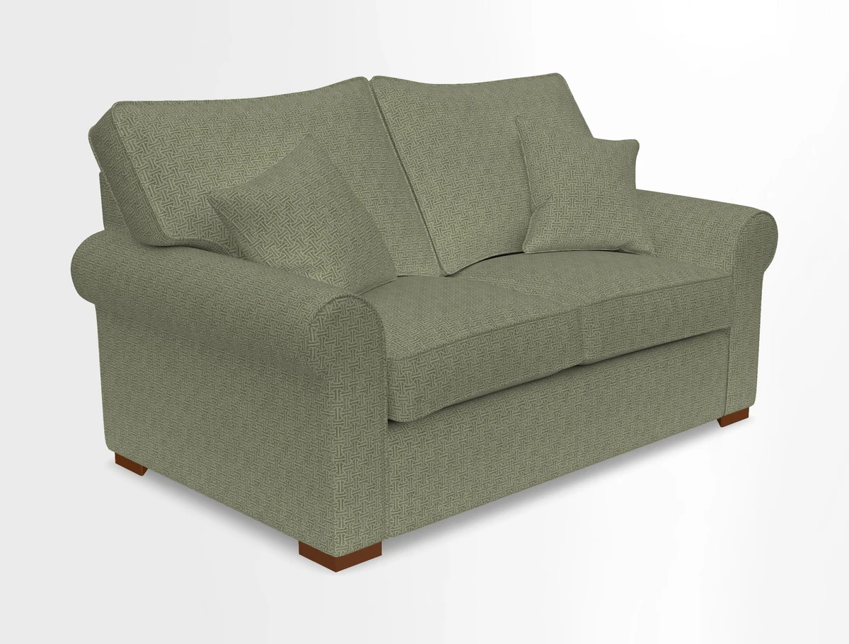 Upperton 3 Seater Loose Cover Sofa in Floral Linen Even So Verde - Fitted cover option available