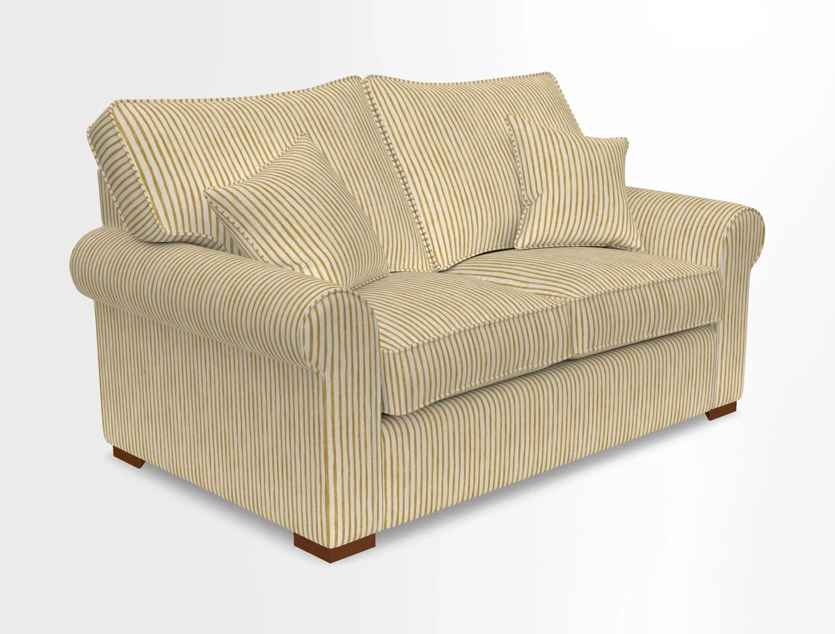 Upperton 3 Seater Loose Cover Sofa in Floral Linen Even So Verde - Fitted cover option available