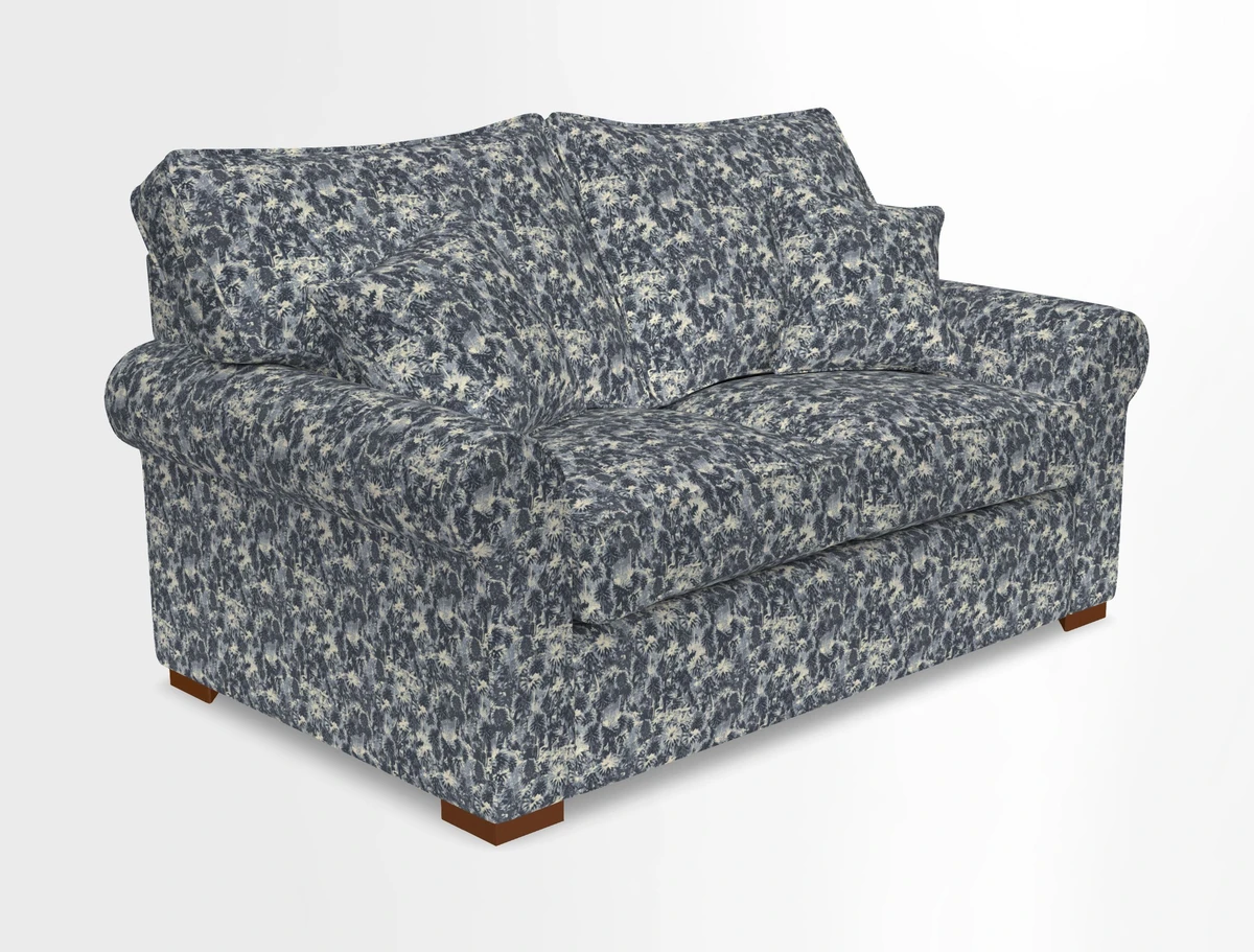 Upperton 3 Seater Loose Cover Sofa in Floral Linen Even So Verde - Fitted cover option available
