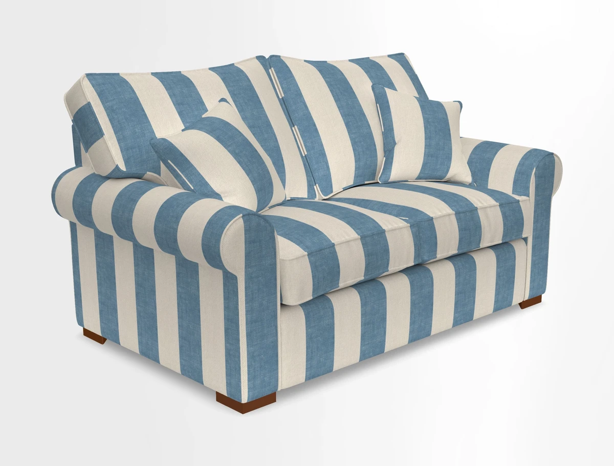 Upperton 3 Seater Loose Cover Sofa in Floral Linen Even So Verde - Fitted cover option available
