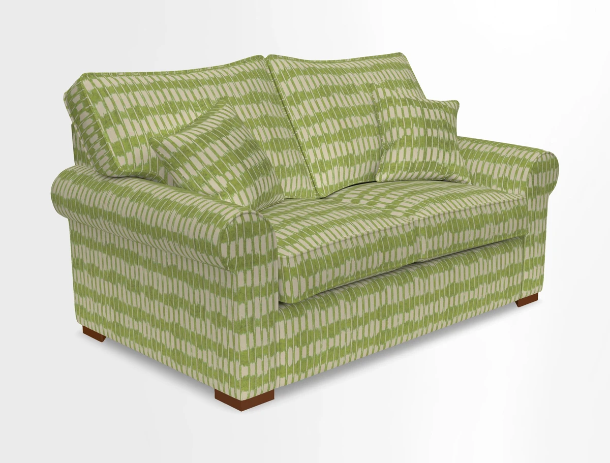 Upperton 3 Seater Loose Cover Sofa in Floral Linen Even So Verde - Fitted cover option available