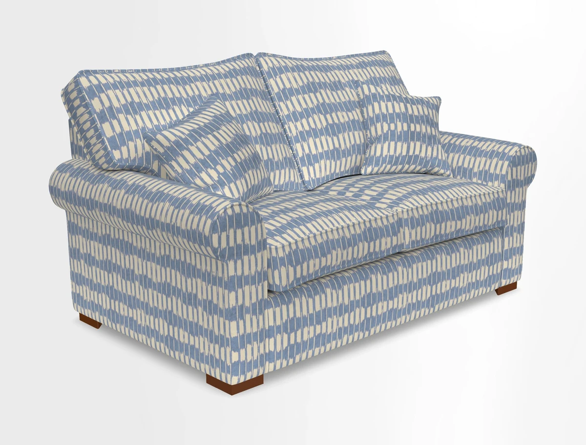Upperton 3 Seater Loose Cover Sofa in Floral Linen Even So Verde - Fitted cover option available