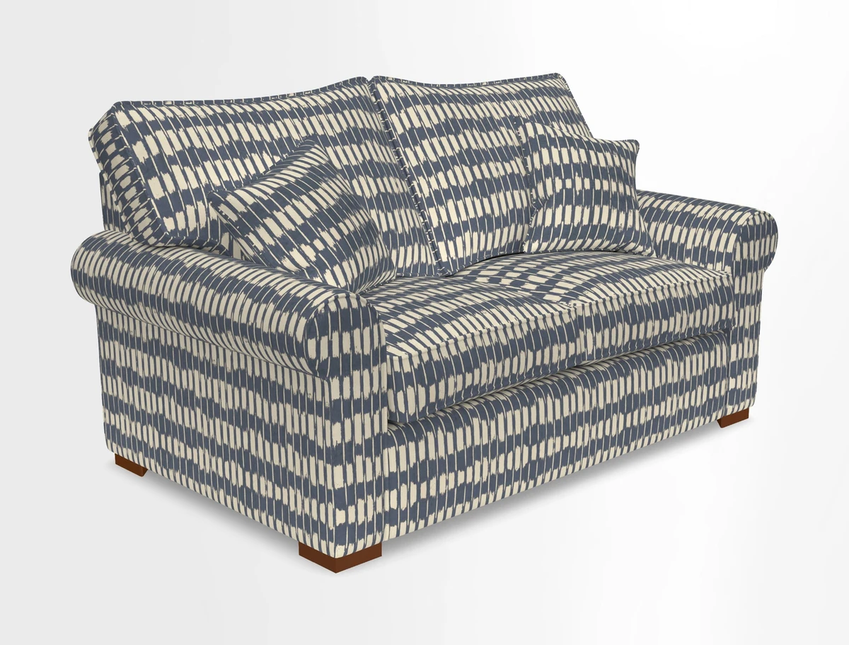 Upperton 3 Seater Loose Cover Sofa in Floral Linen Even So Verde - Fitted cover option available