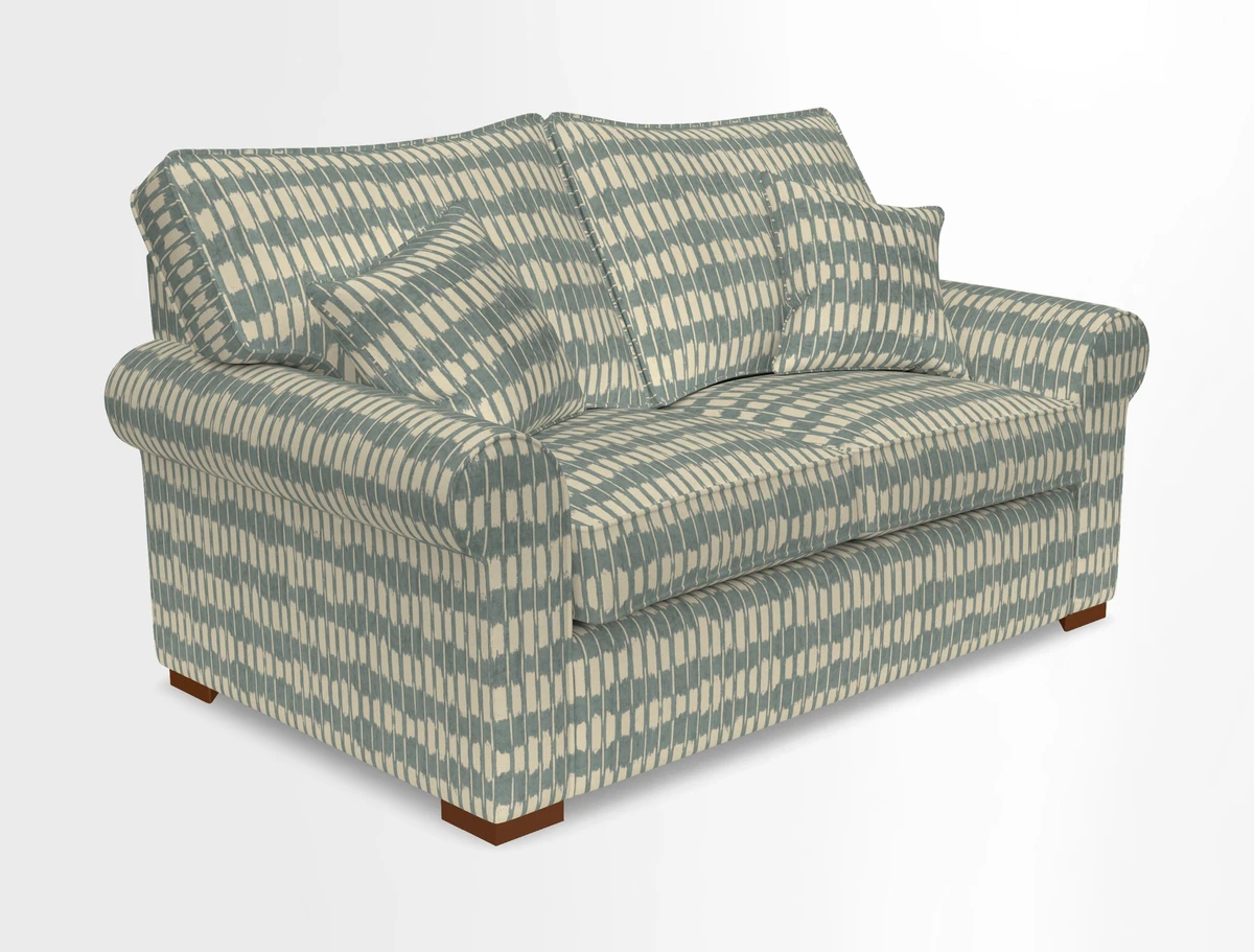 Upperton 3 Seater Loose Cover Sofa in Floral Linen Even So Verde - Fitted cover option available