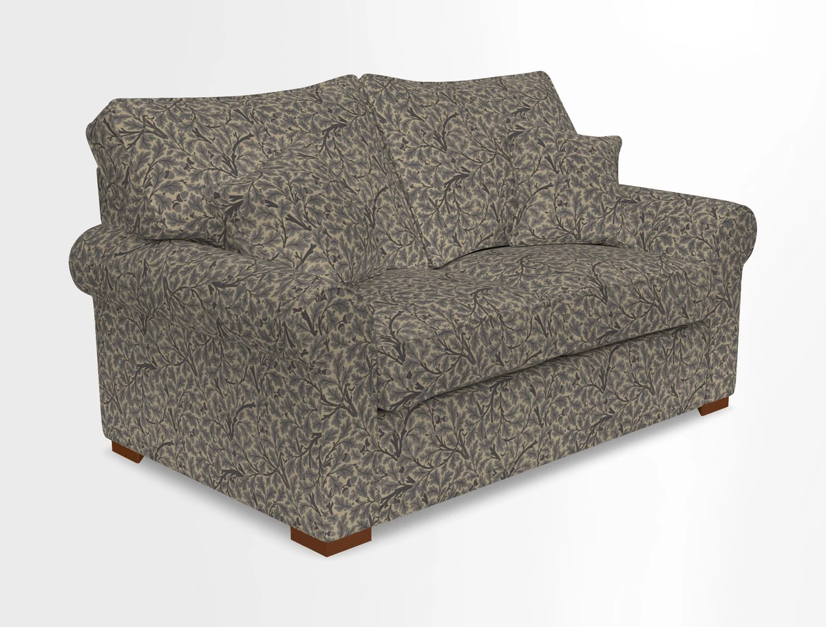Upperton 3 Seater Loose Cover Sofa in Floral Linen Even So Verde - Fitted cover option available