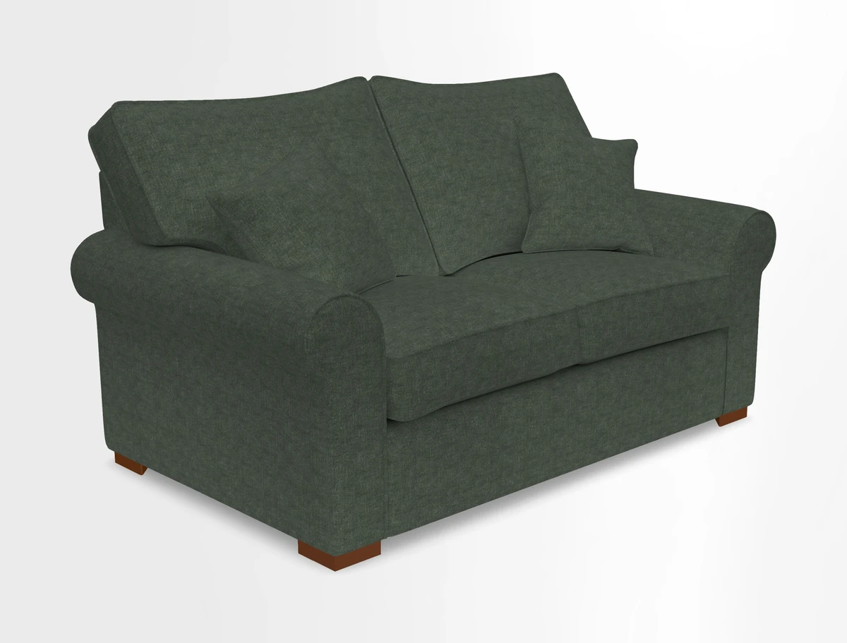 Upperton 3 Seater Loose Cover Sofa in Floral Linen Even So Verde - Fitted cover option available