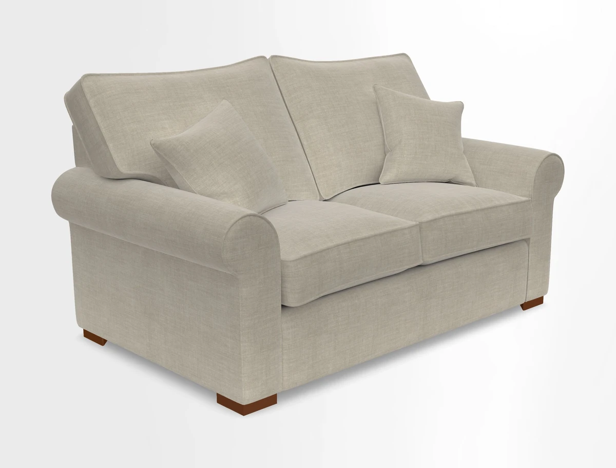 Upperton 3 Seater Loose Cover Sofa in Floral Linen Even So Verde - Fitted cover option available
