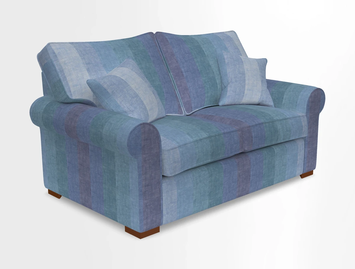 Upperton 3 Seater Loose Cover Sofa in Floral Linen Even So Verde - Fitted cover option available