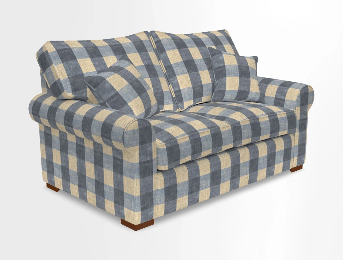 Upperton 3 Seater Loose Cover Sofa in Floral Linen Even So Verde - Fitted cover option available