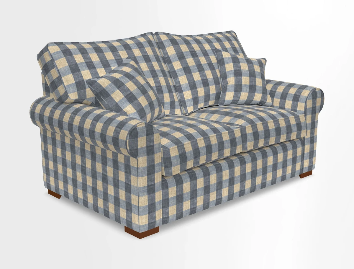 Upperton 3 Seater Loose Cover Sofa in Floral Linen Even So Verde - Fitted cover option available