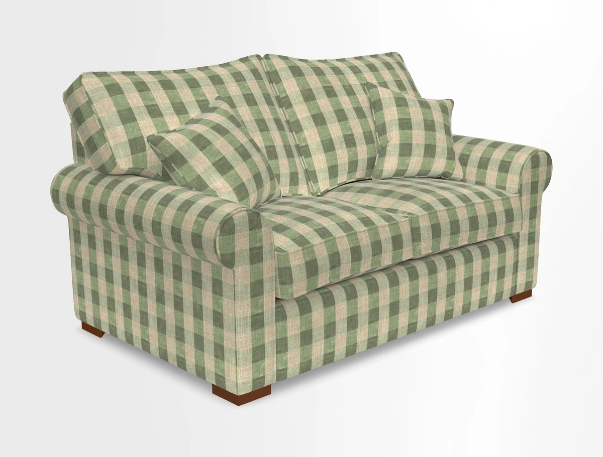 Upperton 3 Seater Loose Cover Sofa in Floral Linen Even So Verde - Fitted cover option available