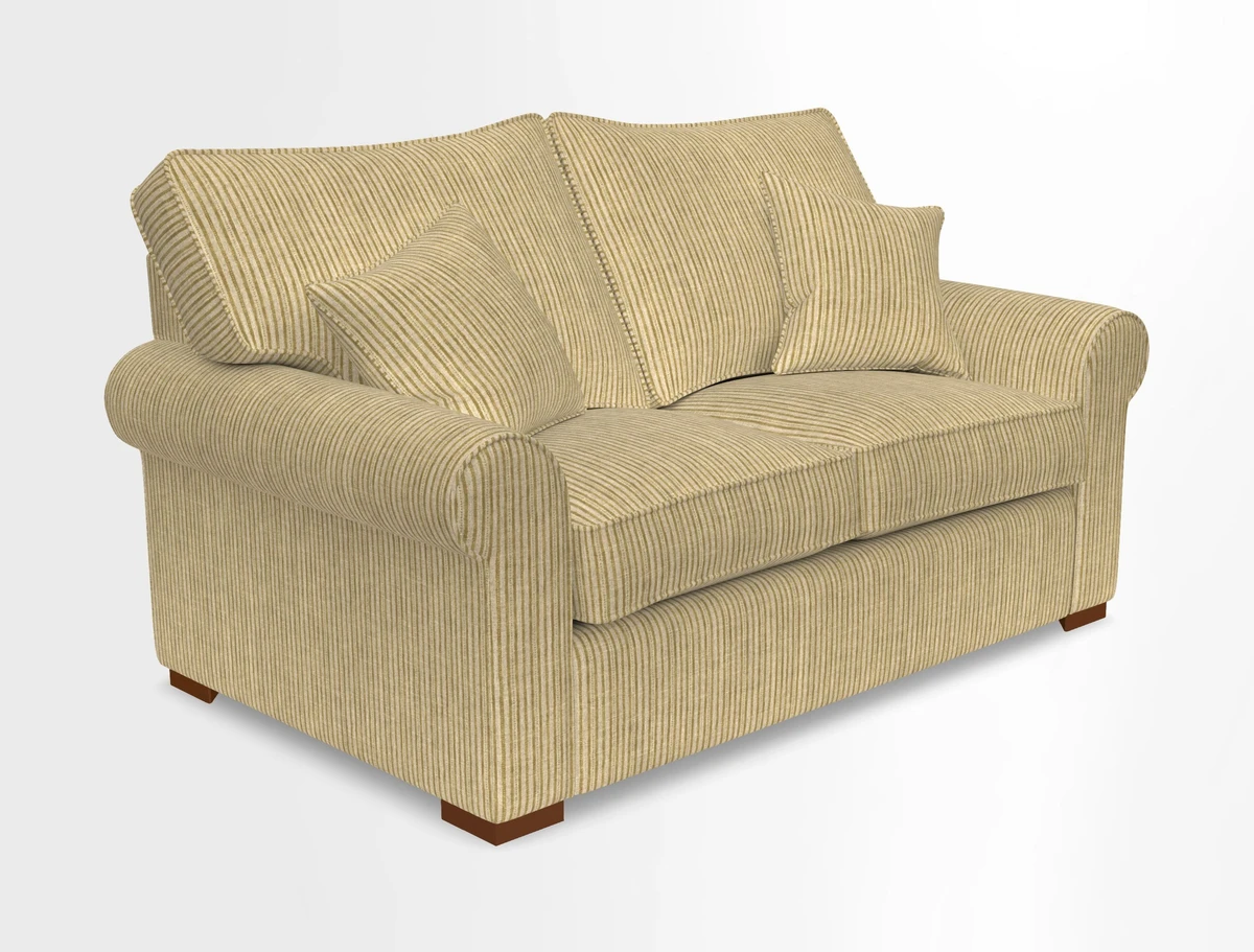 Upperton 3 Seater Loose Cover Sofa in Floral Linen Even So Verde - Fitted cover option available