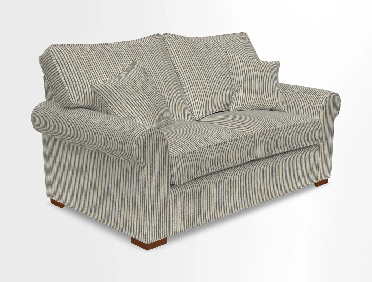 Upperton 3 Seater Loose Cover Sofa in Floral Linen Even So Verde - Fitted cover option available