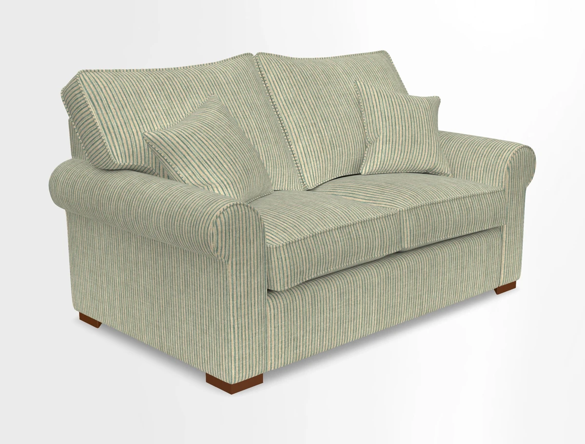 Upperton 3 Seater Loose Cover Sofa in Floral Linen Even So Verde - Fitted cover option available