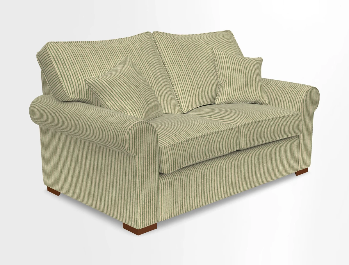 Upperton 3 Seater Loose Cover Sofa in Floral Linen Even So Verde - Fitted cover option available