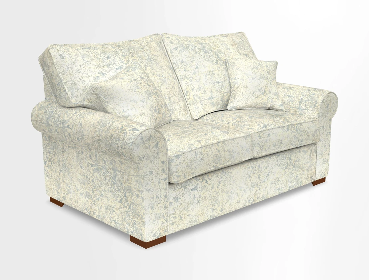 Upperton 3 Seater Loose Cover Sofa in Floral Linen Even So Verde - Fitted cover option available