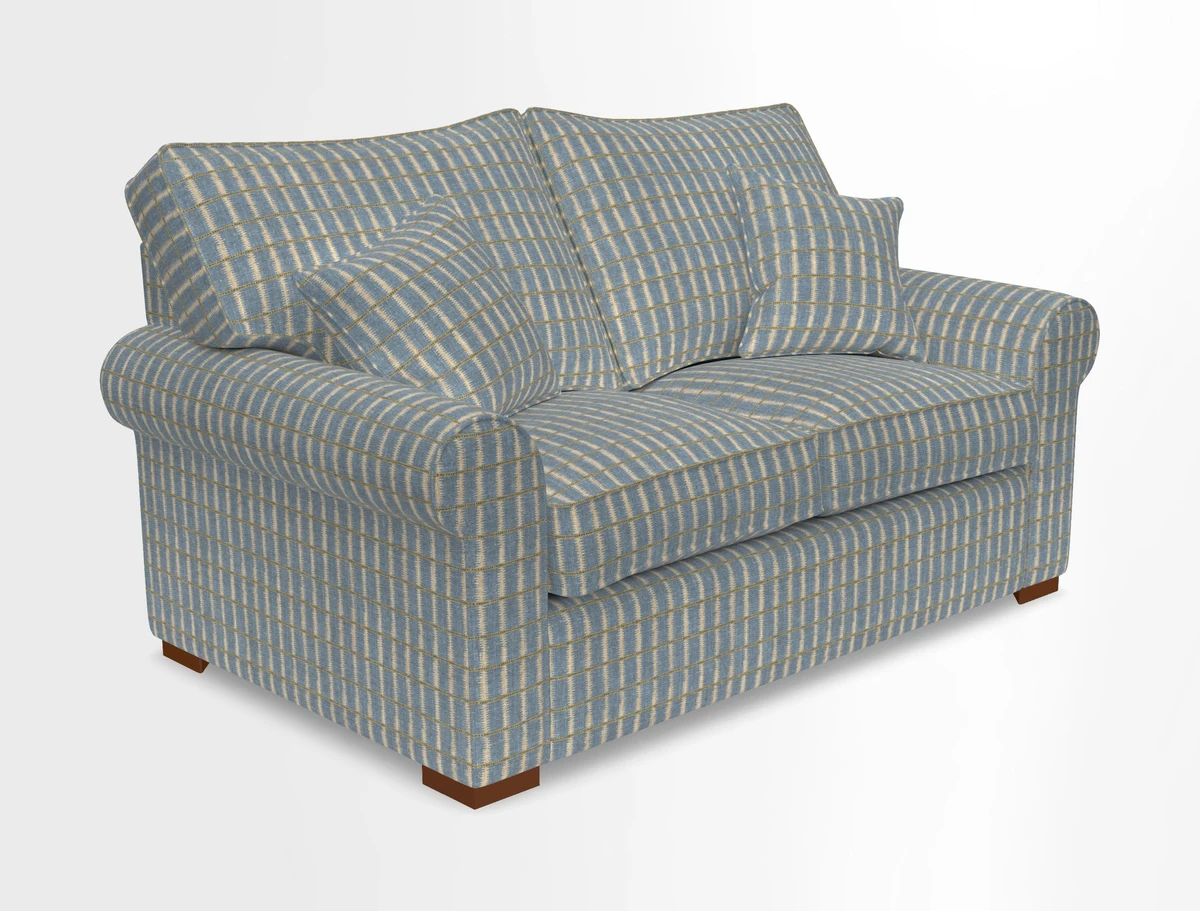 Upperton 3 Seater Loose Cover Sofa in Floral Linen Even So Verde - Fitted cover option available