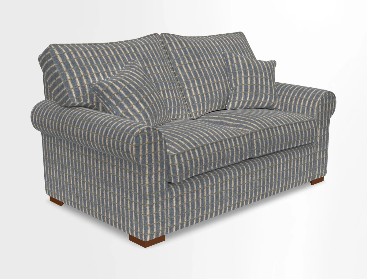 Upperton 3 Seater Loose Cover Sofa in Floral Linen Even So Verde - Fitted cover option available