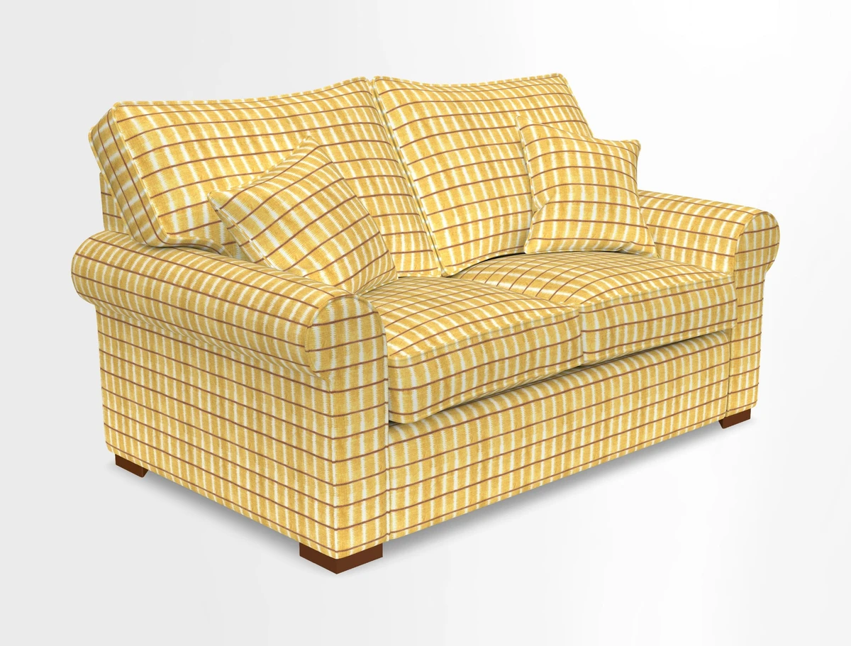 Upperton 3 Seater Loose Cover Sofa in Floral Linen Even So Verde - Fitted cover option available
