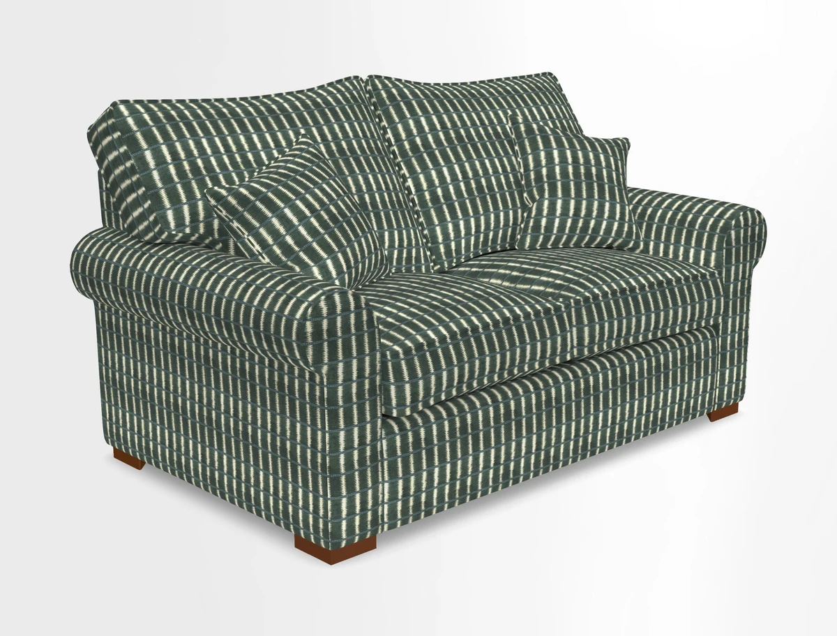 Upperton 3 Seater Loose Cover Sofa in Floral Linen Even So Verde - Fitted cover option available