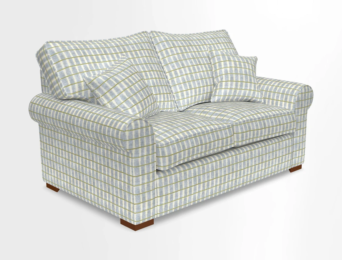 Upperton 3 Seater Loose Cover Sofa in Floral Linen Even So Verde - Fitted cover option available