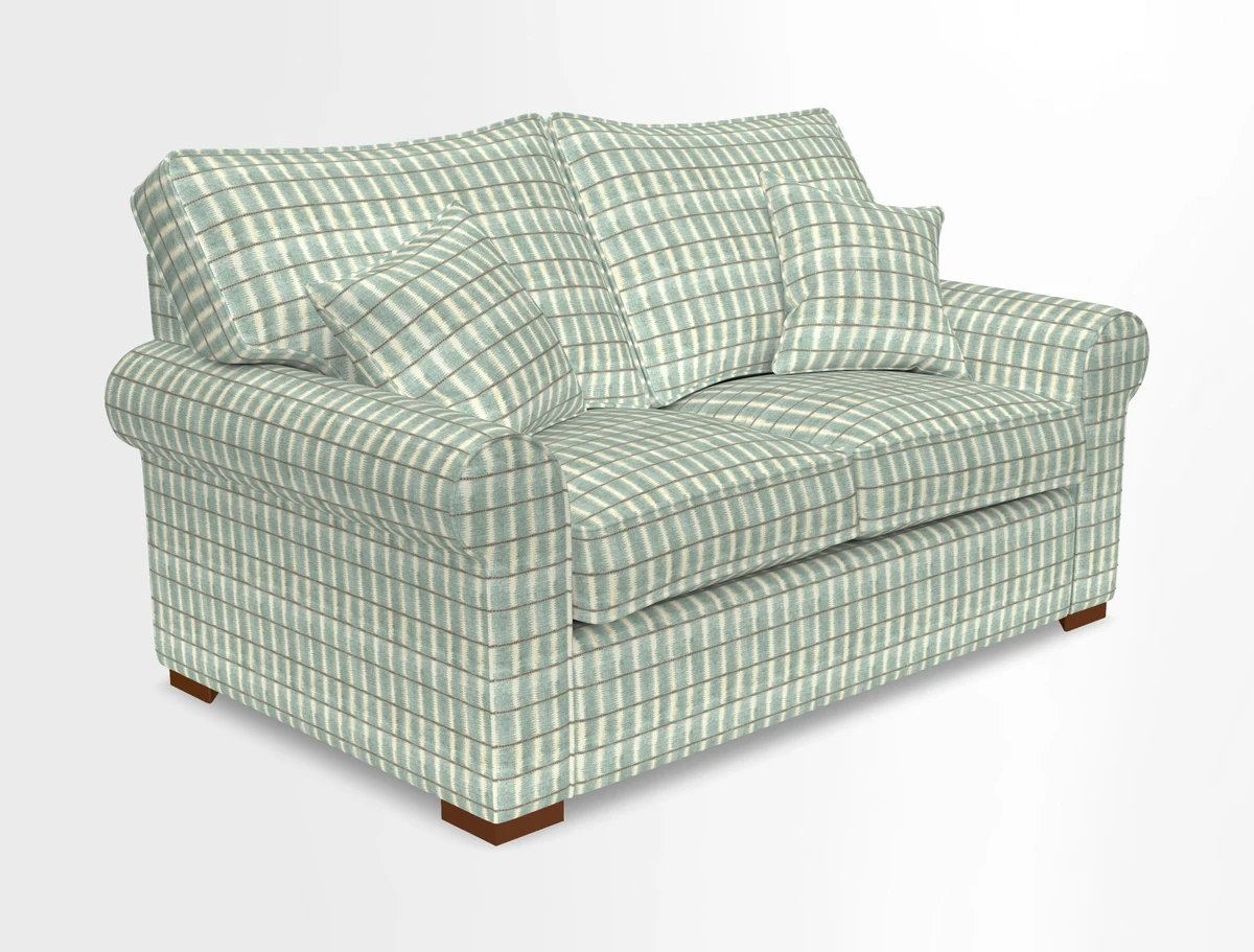 Upperton 3 Seater Loose Cover Sofa in Floral Linen Even So Verde - Fitted cover option available