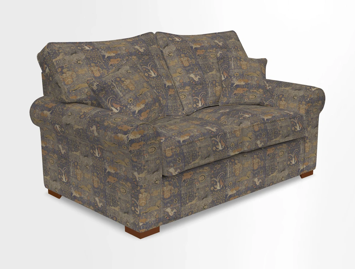 Upperton 3 Seater Loose Cover Sofa in Floral Linen Even So Verde - Fitted cover option available
