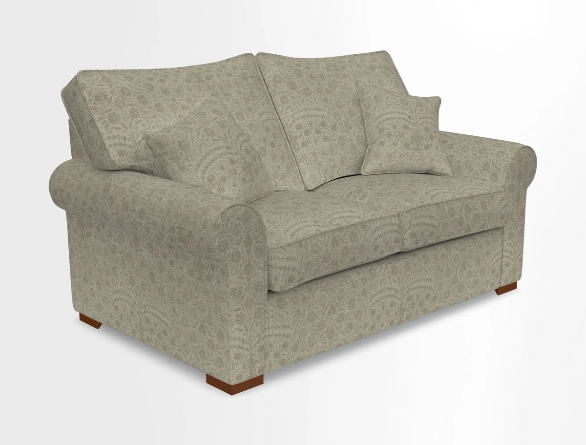 Upperton 3 Seater Loose Cover Sofa in Floral Linen Even So Verde - Fitted cover option available