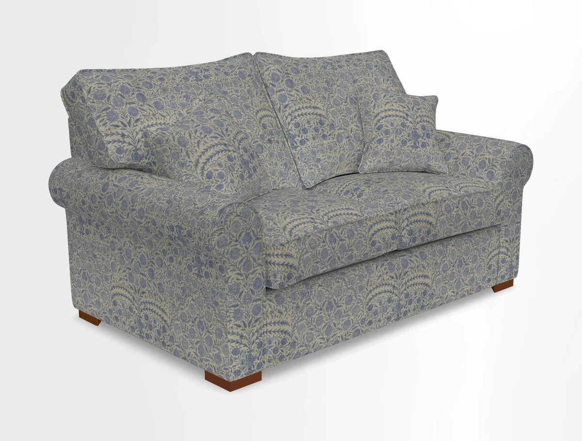Upperton 3 Seater Loose Cover Sofa in Floral Linen Even So Verde - Fitted cover option available