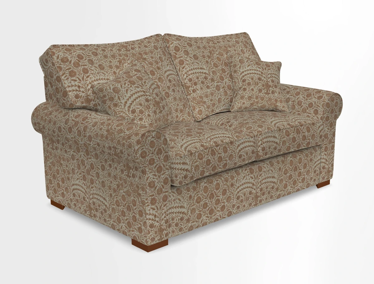 Upperton 3 Seater Loose Cover Sofa in Floral Linen Even So Verde - Fitted cover option available