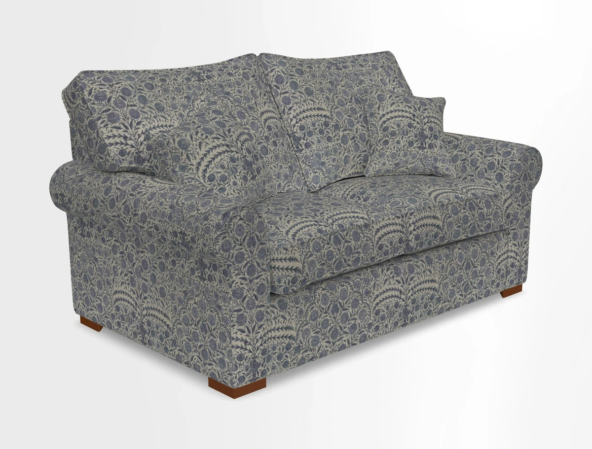 Upperton 3 Seater Loose Cover Sofa in Floral Linen Even So Verde - Fitted cover option available