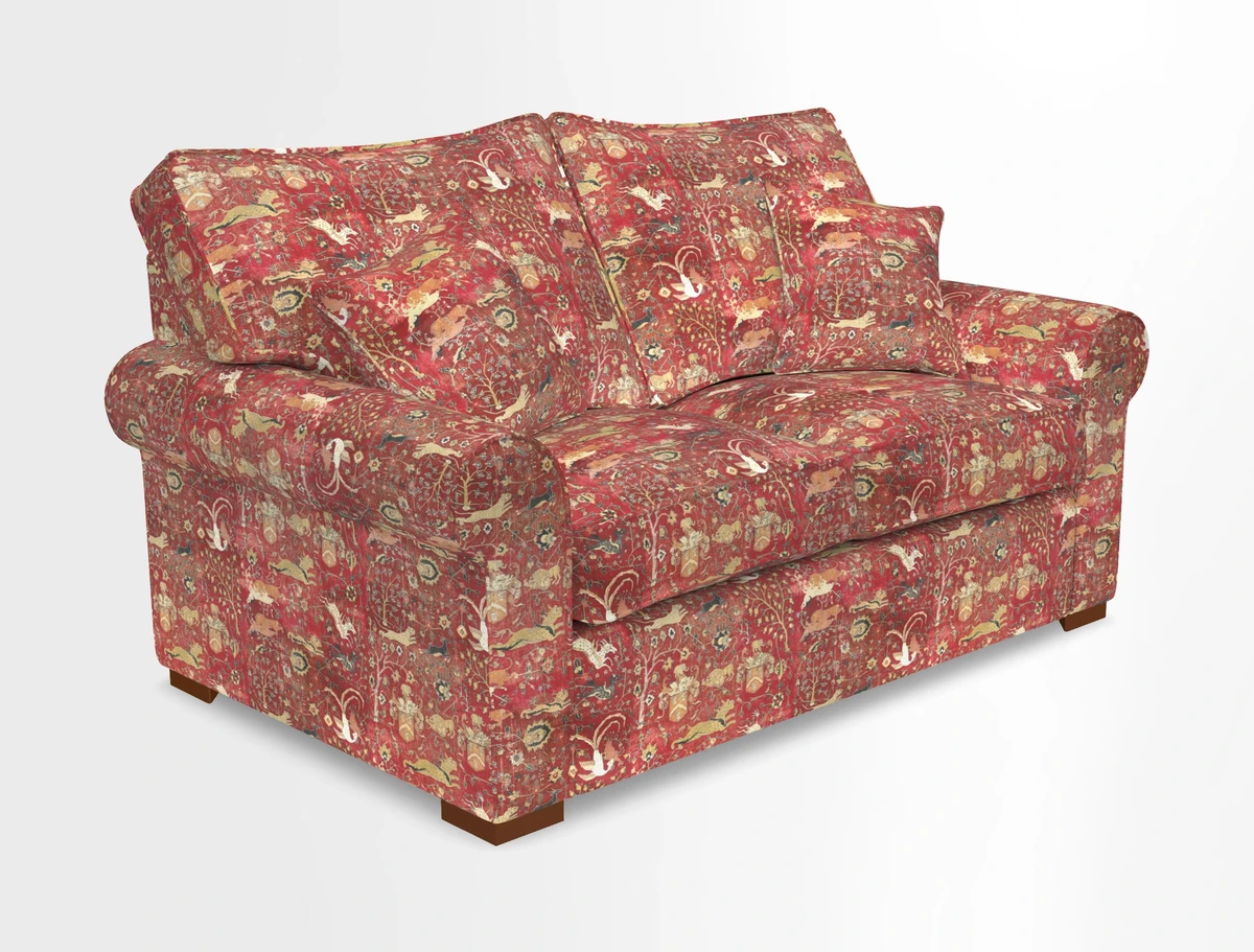 Upperton 3 Seater Loose Cover Sofa in Floral Linen Even So Verde - Fitted cover option available