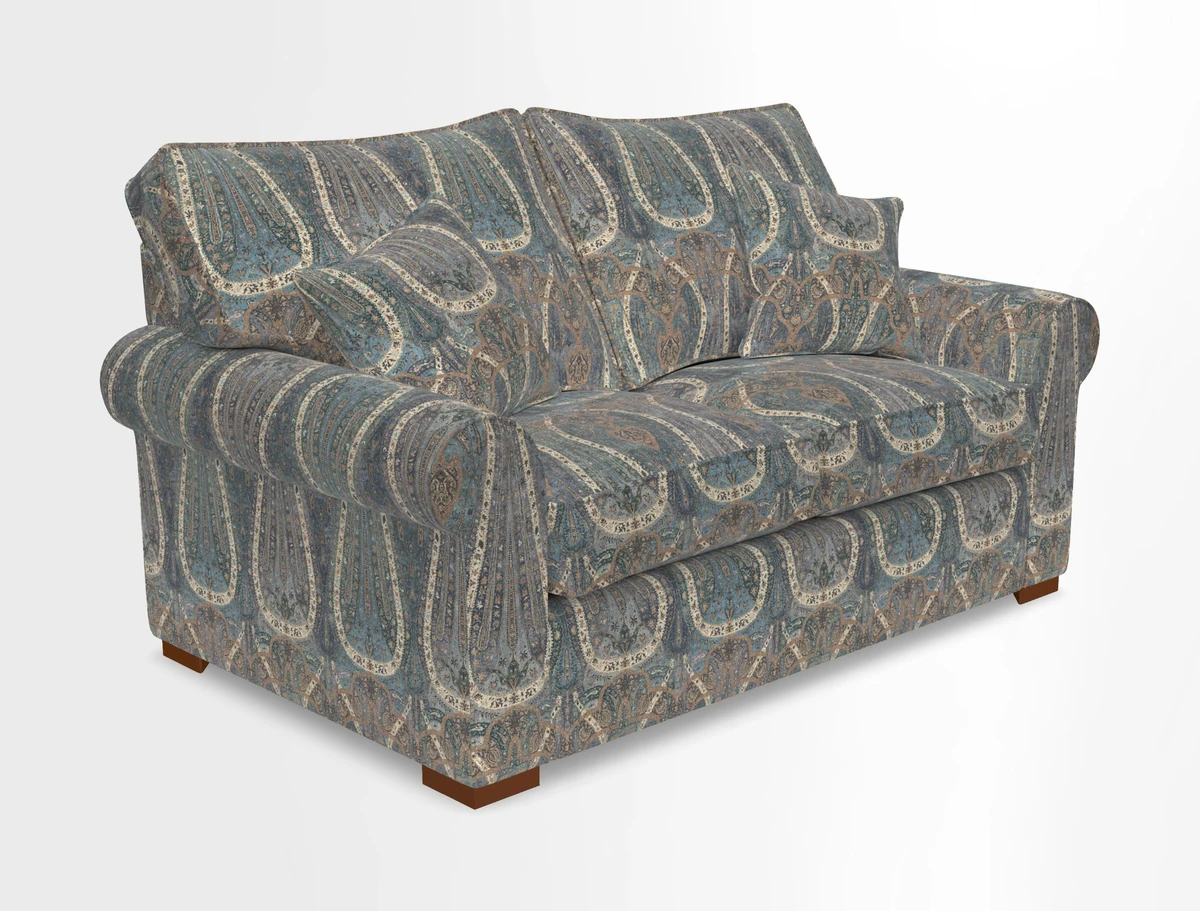 Upperton 3 Seater Loose Cover Sofa in Floral Linen Even So Verde - Fitted cover option available