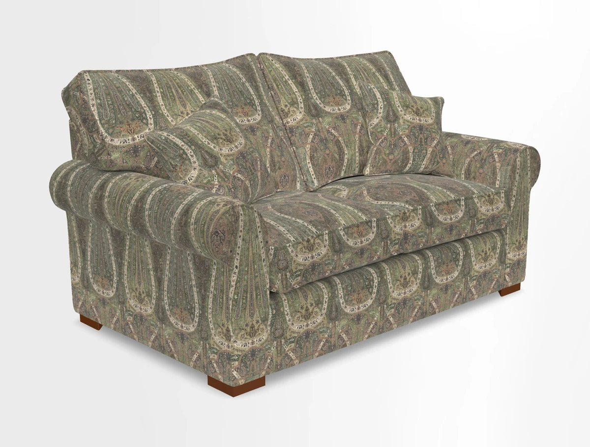 Upperton 3 Seater Loose Cover Sofa in Floral Linen Even So Verde - Fitted cover option available