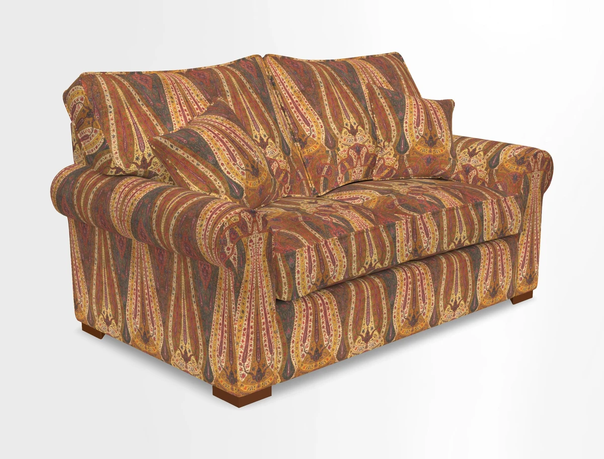 Upperton 3 Seater Loose Cover Sofa in Floral Linen Even So Verde - Fitted cover option available