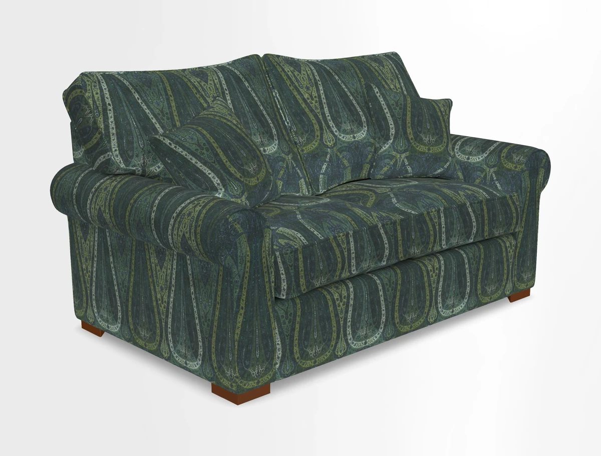 Upperton 3 Seater Loose Cover Sofa in Floral Linen Even So Verde - Fitted cover option available