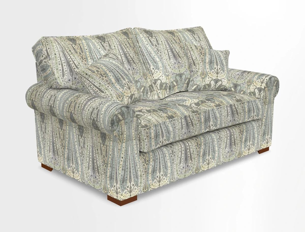Upperton 3 Seater Loose Cover Sofa in Floral Linen Even So Verde - Fitted cover option available