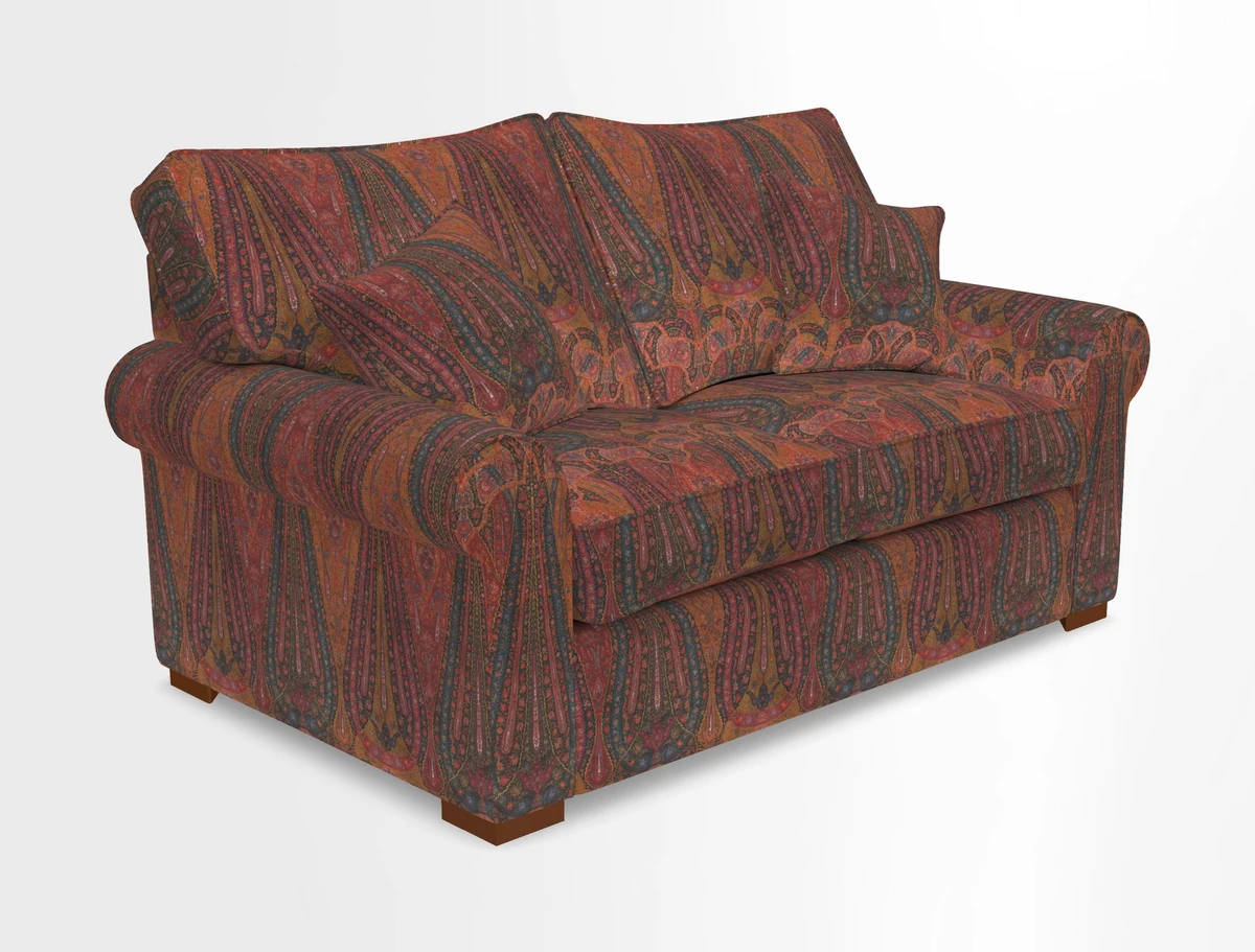 Upperton 3 Seater Loose Cover Sofa in Floral Linen Even So Verde - Fitted cover option available