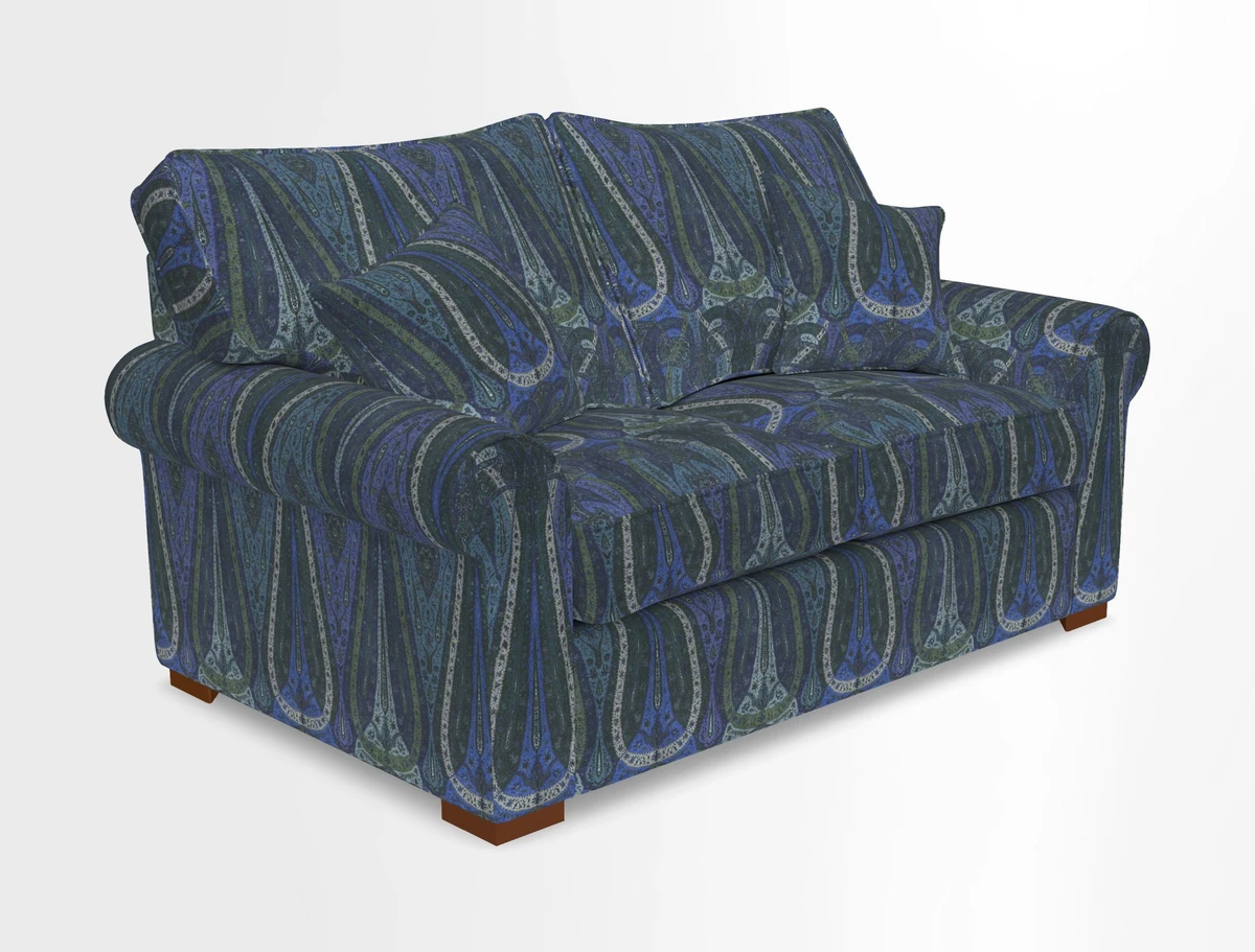 Upperton 3 Seater Loose Cover Sofa in Floral Linen Even So Verde - Fitted cover option available