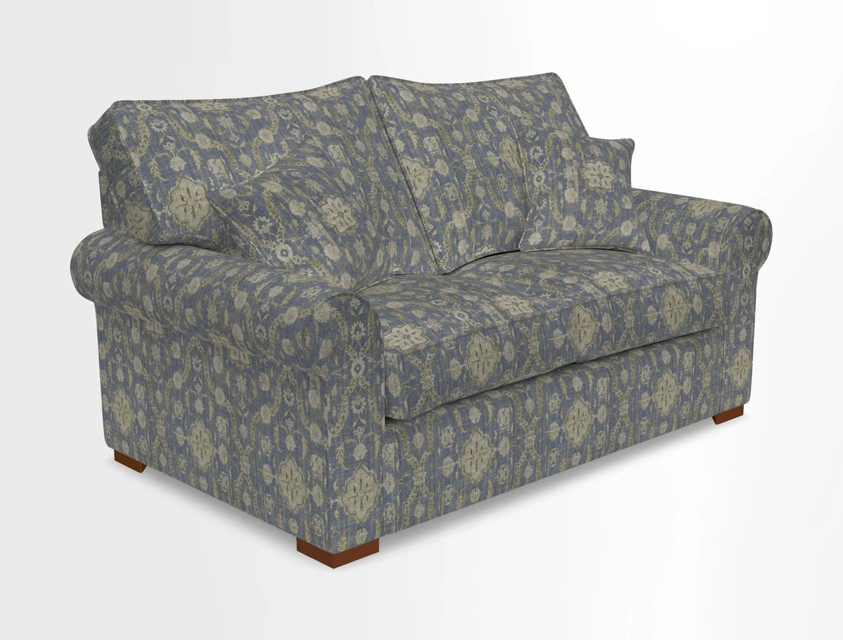 Upperton 3 Seater Loose Cover Sofa in Floral Linen Even So Verde - Fitted cover option available
