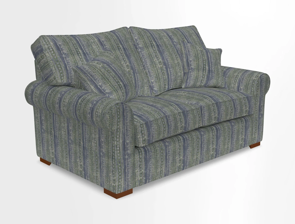 Upperton 3 Seater Loose Cover Sofa in Floral Linen Even So Verde - Fitted cover option available