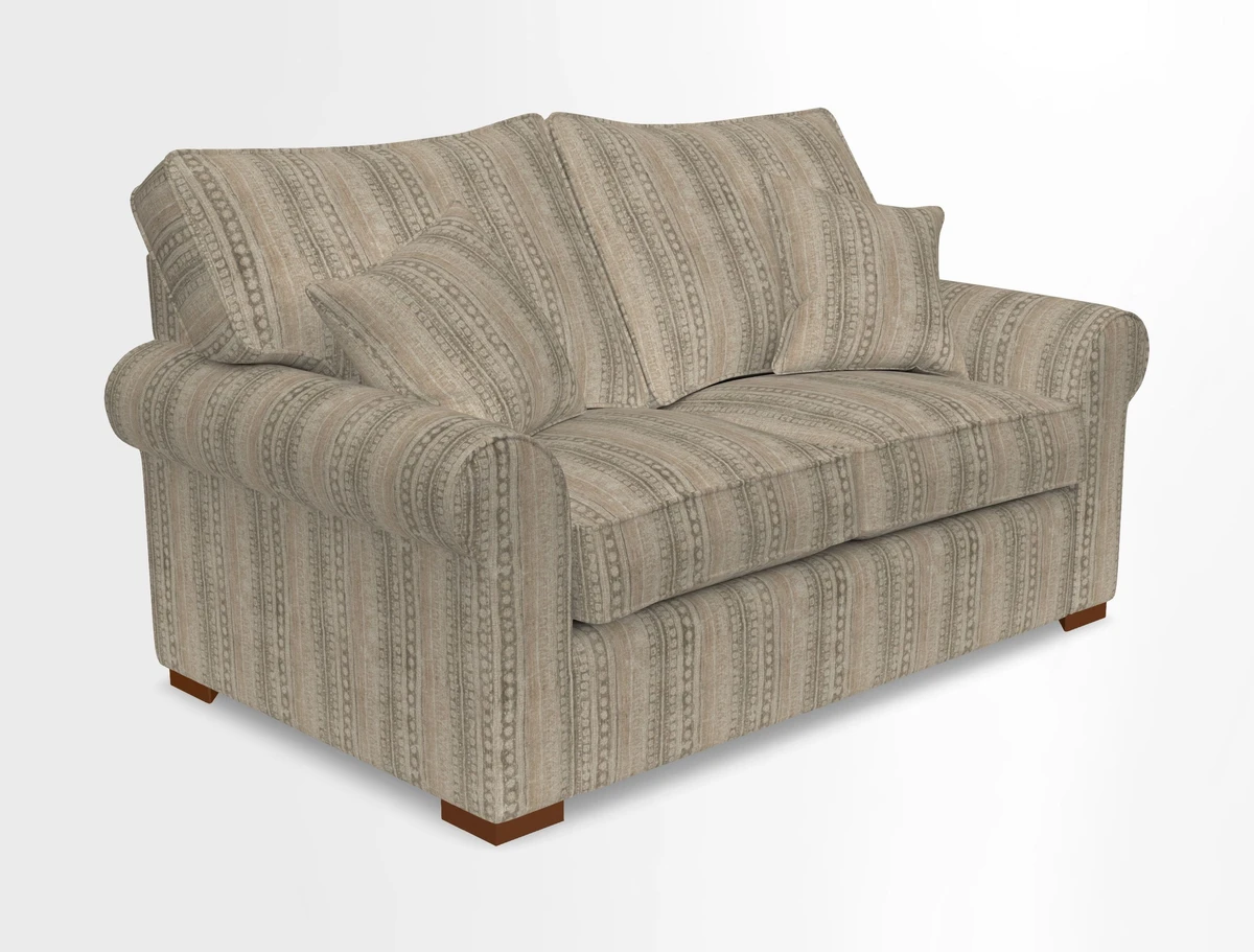 Upperton 3 Seater Loose Cover Sofa in Floral Linen Even So Verde - Fitted cover option available