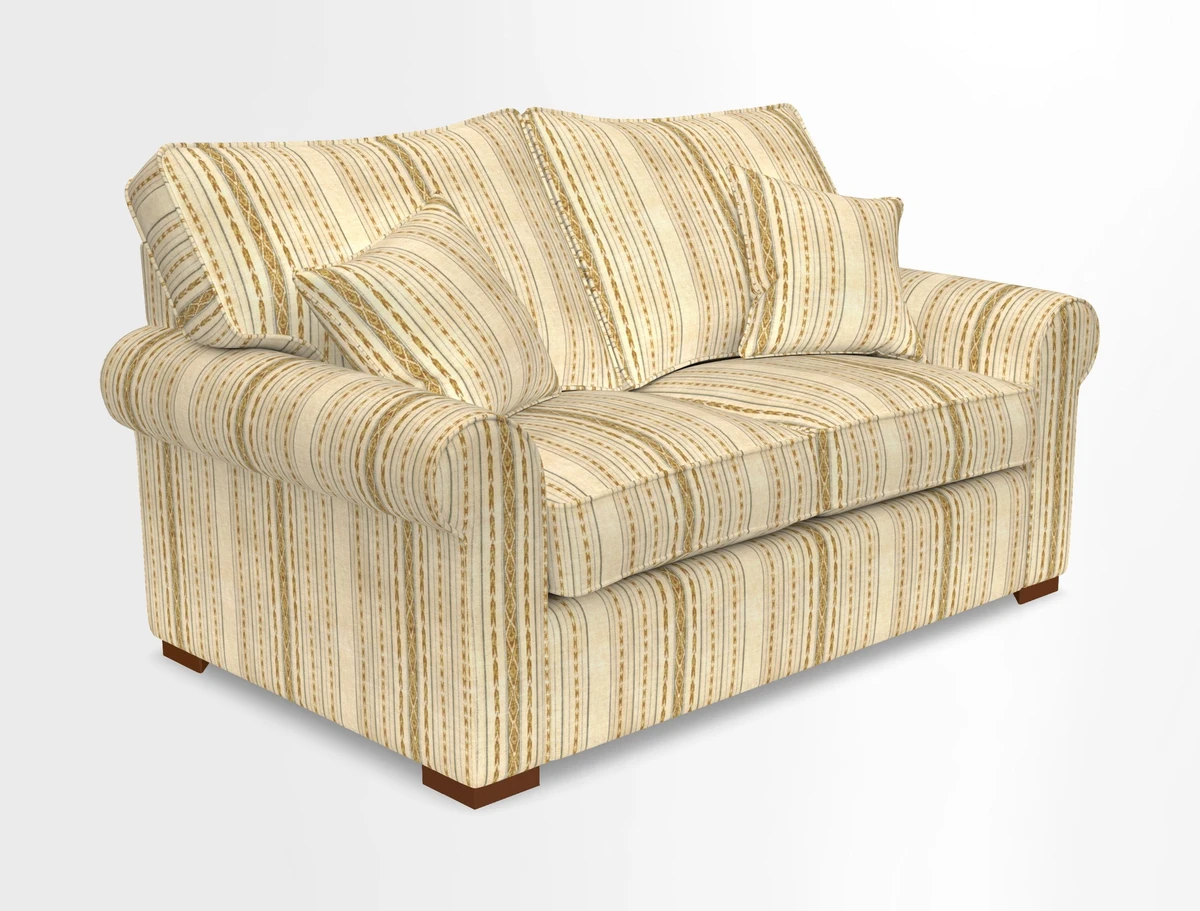 Upperton 3 Seater Loose Cover Sofa in Floral Linen Even So Verde - Fitted cover option available