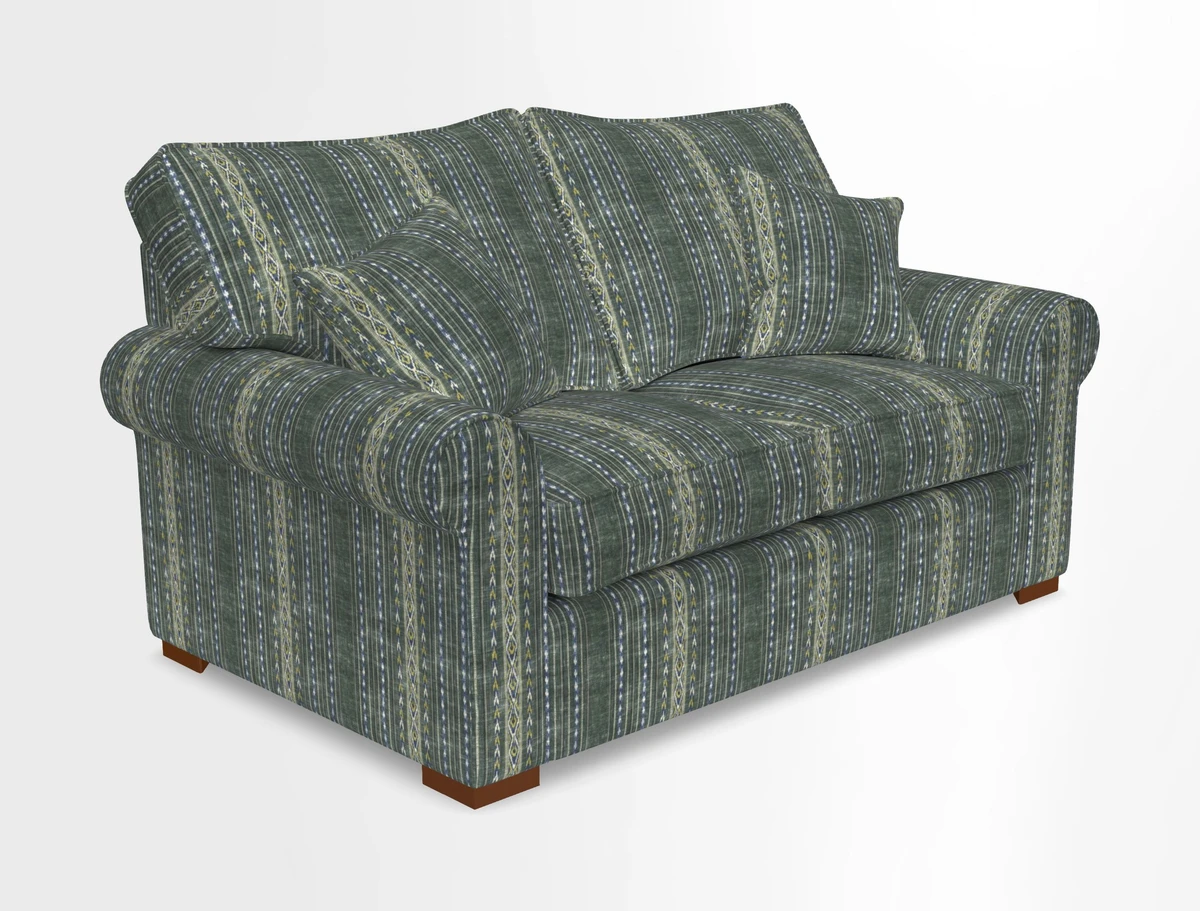 Upperton 3 Seater Loose Cover Sofa in Floral Linen Even So Verde - Fitted cover option available
