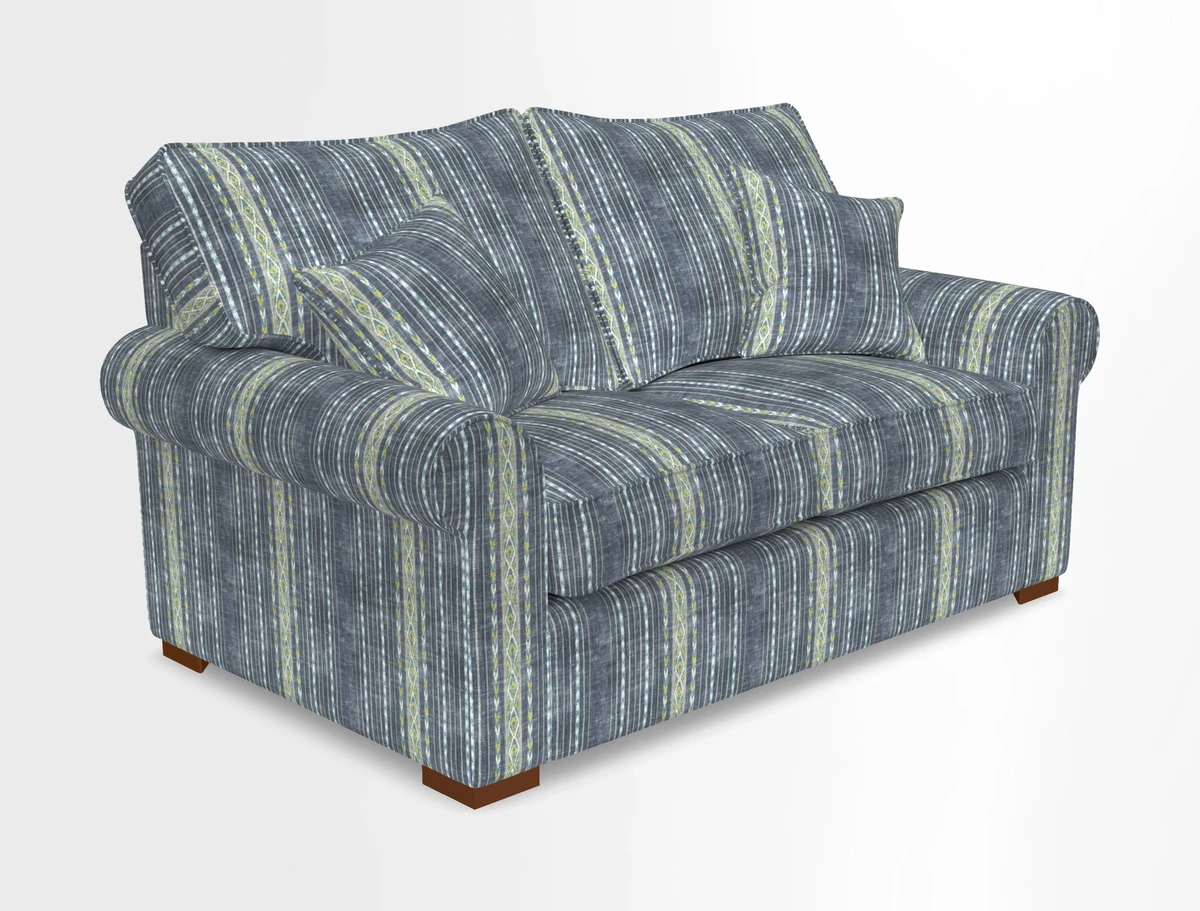 Upperton 3 Seater Loose Cover Sofa in Floral Linen Even So Verde - Fitted cover option available