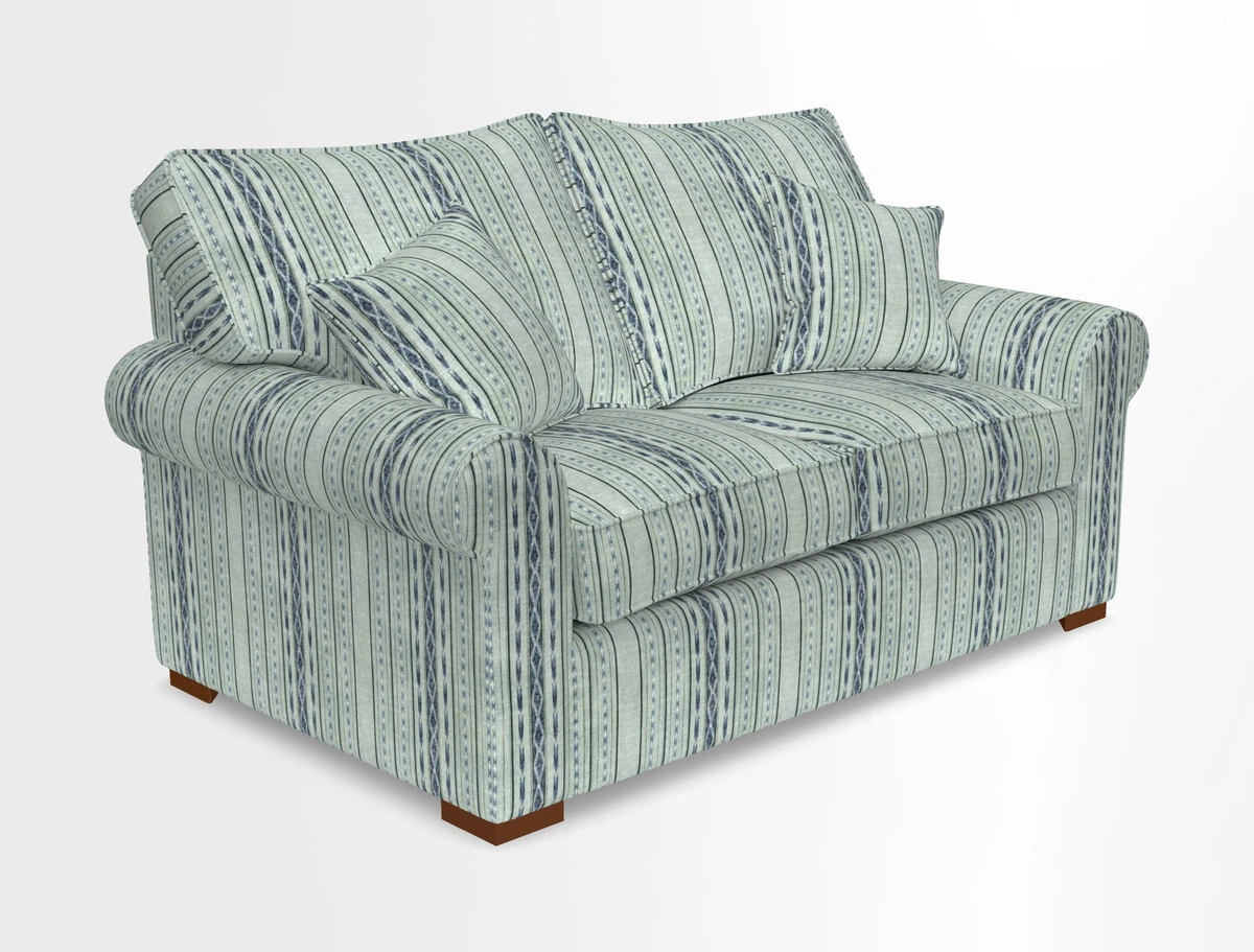 Upperton 3 Seater Loose Cover Sofa in Floral Linen Even So Verde - Fitted cover option available