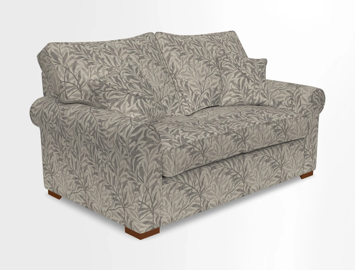 Upperton 3 Seater Loose Cover Sofa in Floral Linen Even So Verde - Fitted cover option available